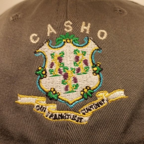 Vintage CASHO Equipment Show CT 80's Snapback Trucker Hat Cap Made in USA Blue - Picture 2 of 8